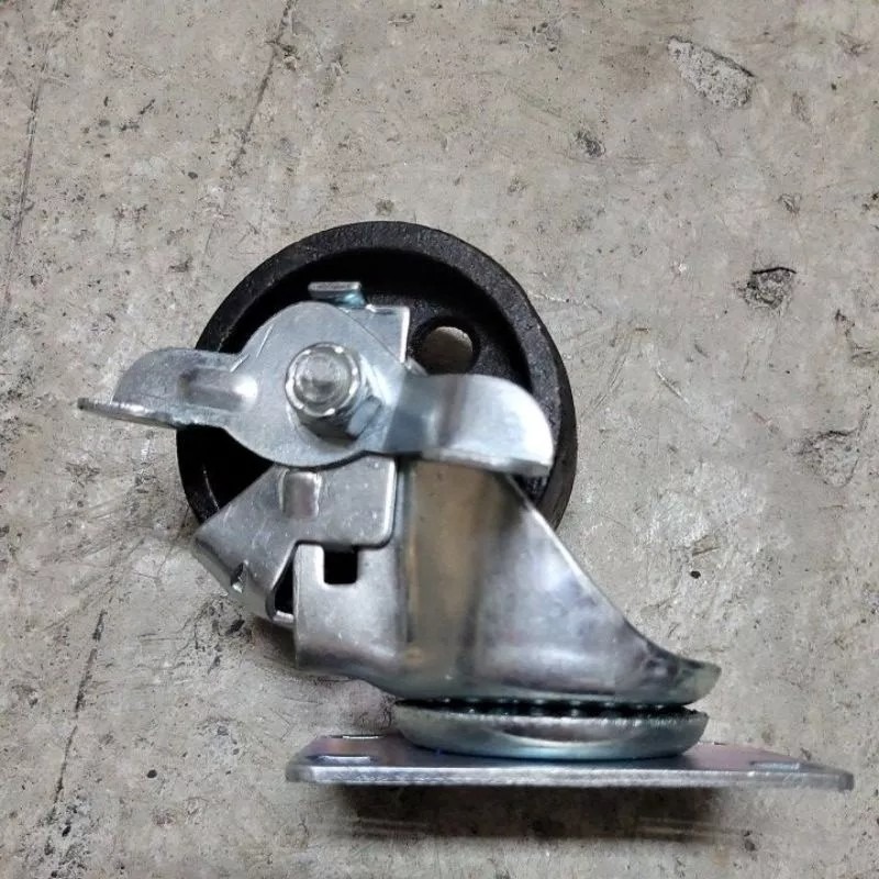 ✨金星車輪✨3英吋銑鐵輪 耐用耐重輪 好推 靈活 鐵製輪 堅固 耐磨  輪子 車輪 手推車 有實體店面 台灣製造-細節圖4