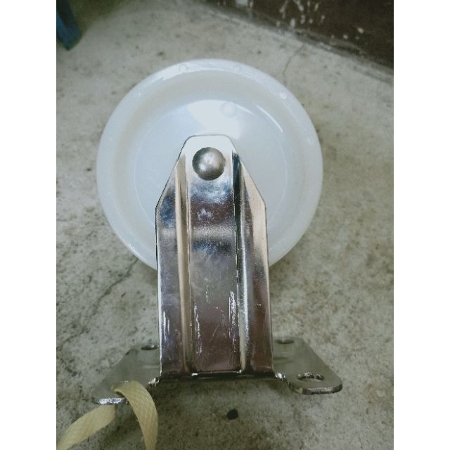 ✨金星車輪✨4英吋白鐵輪 不生鏽 耐磨 耐用 尼龍輪 白鐵架 載重 活動 固定 剎車-規格圖7