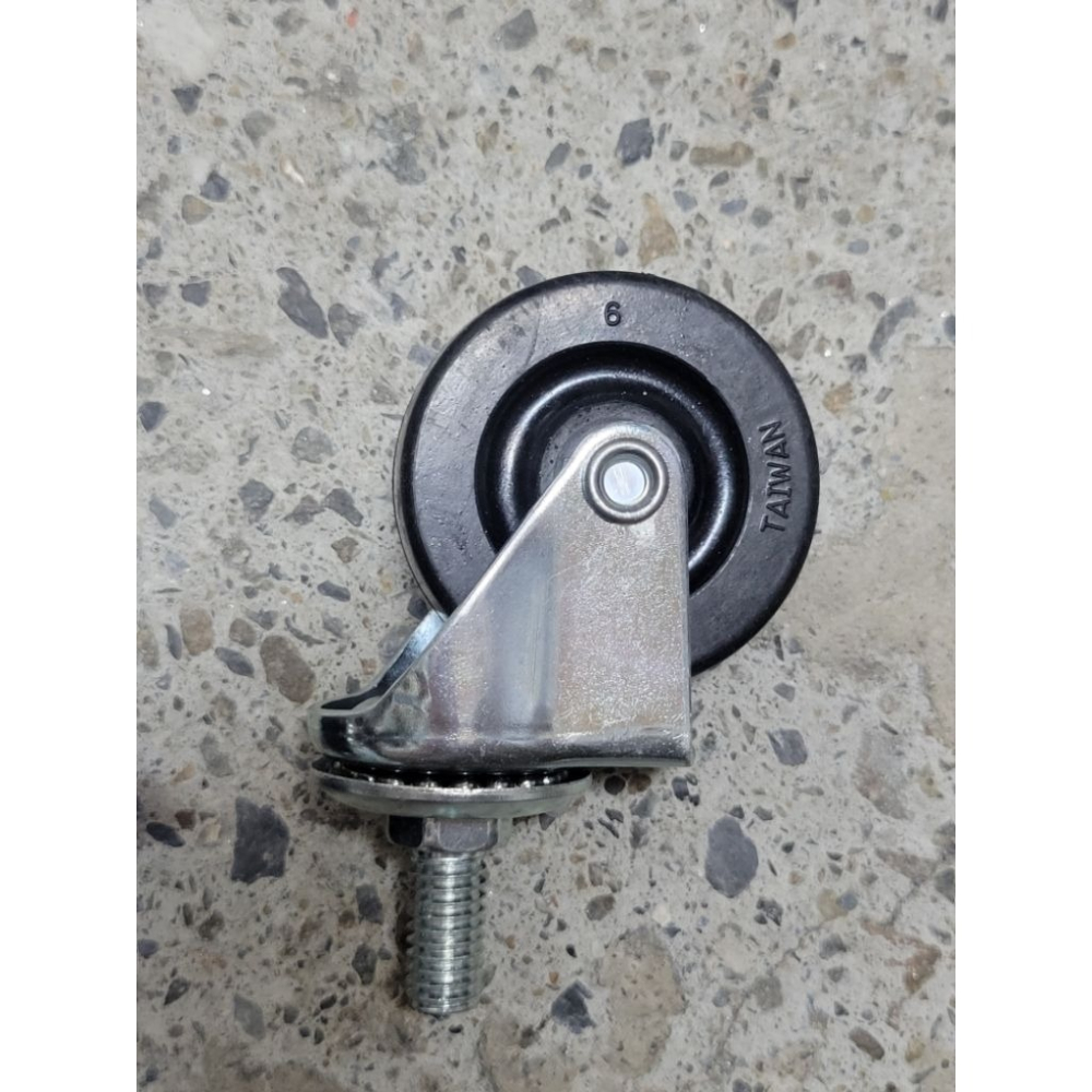 ✨金星車輪✨2英吋3分牙螺絲耐磨橡膠輪 有彈性 靜音輪 耐用 輪子 車輪 手推車輪子 推車車輪 堅固 耐重-細節圖2