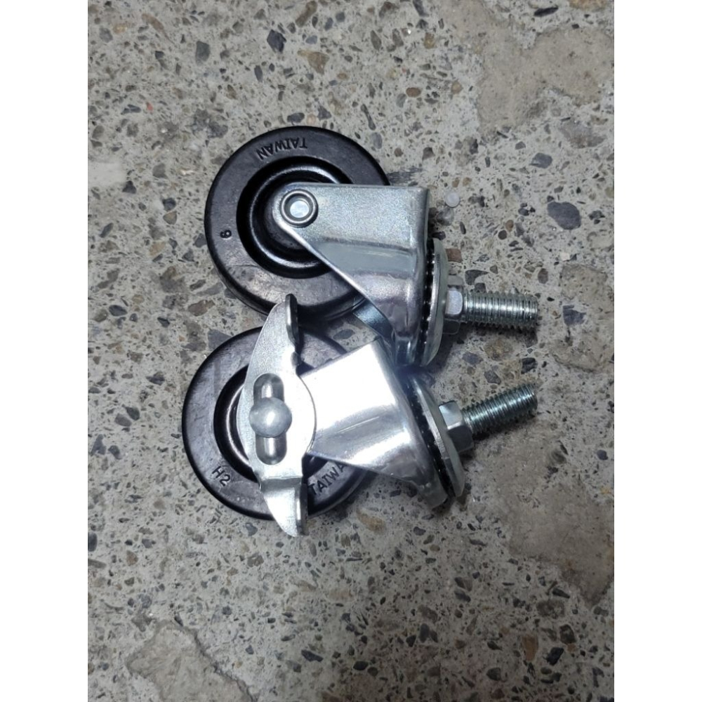 ✨金星車輪✨2英吋3分牙螺絲耐磨橡膠輪 有彈性 靜音輪 耐用 輪子 車輪 手推車輪子 推車車輪 堅固 耐重-細節圖4