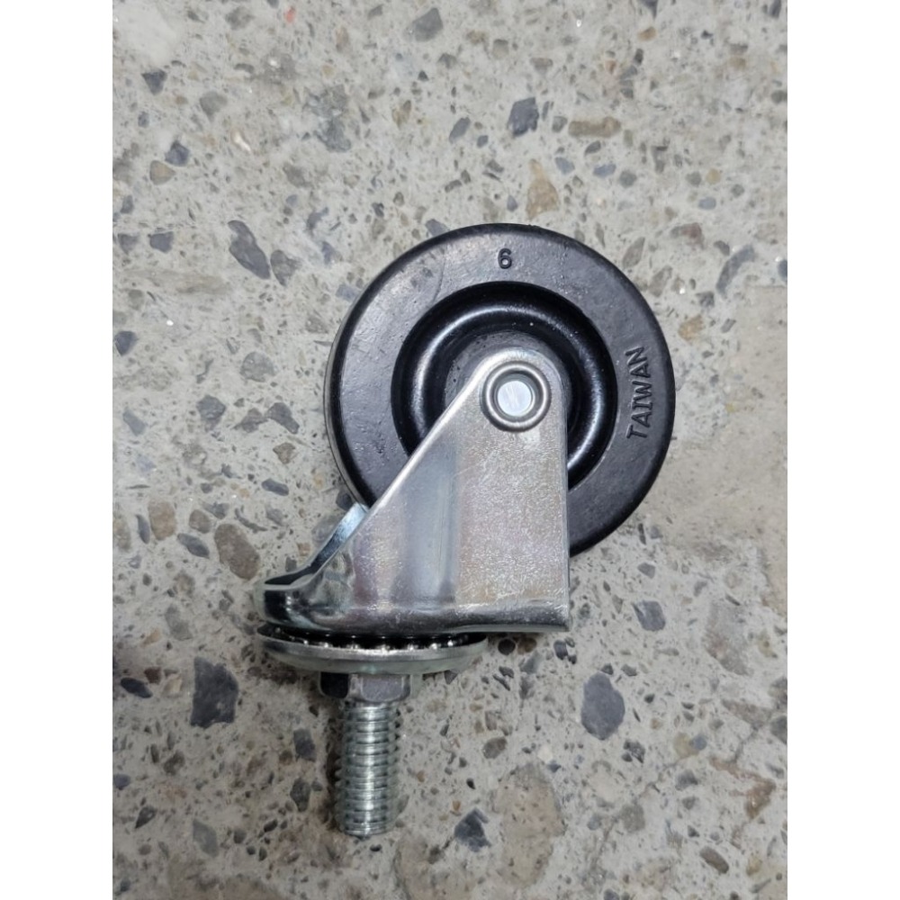 ✨金星車輪✨2英吋3分牙螺絲耐磨橡膠輪 有彈性 靜音輪 耐用 輪子 車輪 手推車輪子 推車車輪 堅固 耐重-規格圖4