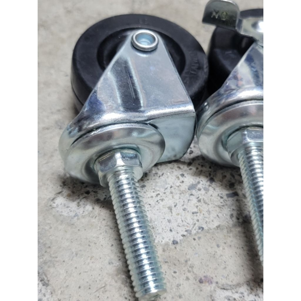 ✨金星車輪✨2英吋長螺絲耐磨橡膠輪 有彈性 靜音輪 耐用 輪子 車輪 手推車輪子 推車車輪 堅固 耐重-細節圖2