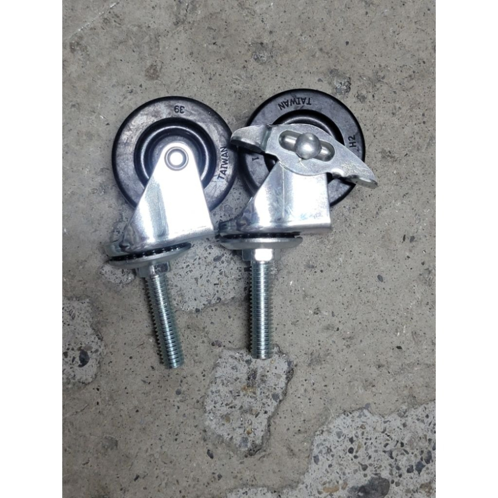 ✨金星車輪✨2英吋長螺絲耐磨橡膠輪 有彈性 靜音輪 耐用 輪子 車輪 手推車輪子 推車車輪 堅固 耐重-細節圖4