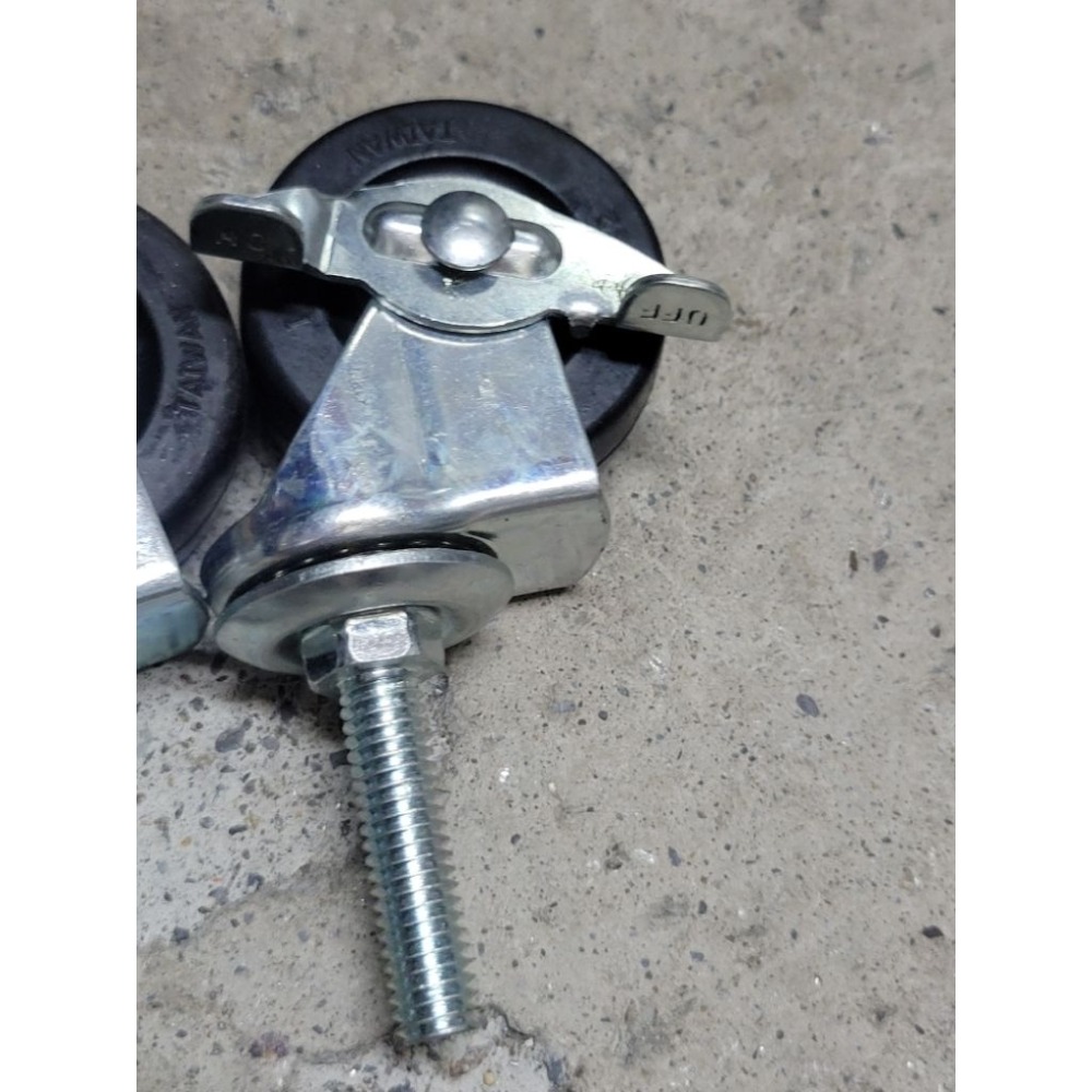 ✨金星車輪✨2英吋長螺絲耐磨橡膠輪 有彈性 靜音輪 耐用 輪子 車輪 手推車輪子 推車車輪 堅固 耐重-規格圖5