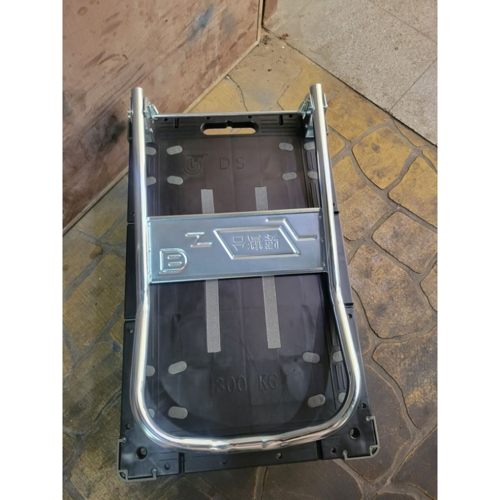 ✨金星車輪✨47×72cm塑鋼手推車（煞車） 輕巧型 靜音輪  台灣製造 手推車  五金推車 可折疊 載重300公斤-細節圖6