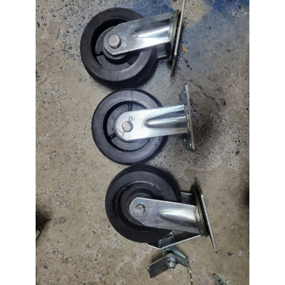 ✨金星車輪✨6英吋重型橡膠輪 載重輪 耐重輪 靜音輪 輪子 車輪 手推車輪子 推車車輪 橡膠輪 重型輪-細節圖6