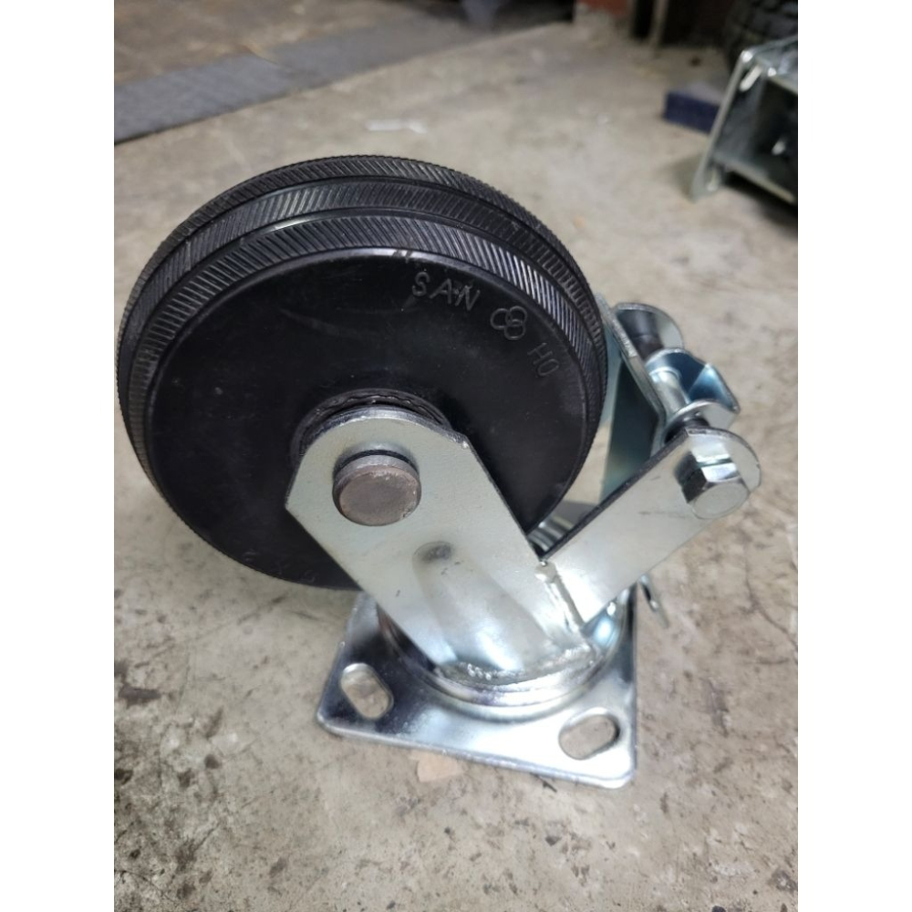 ✨金星車輪✨5英吋重型橡膠輪 載重輪 耐重輪 靜音輪 輪子 車輪 手推車輪子 推車車輪 橡膠輪 重型輪-細節圖8