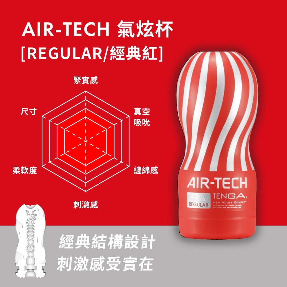 【官方直營】TENGA AIR-TECH 氣炫杯 飛機杯 成人用品 重複使用 真空 吸吮 現貨 隱密包裝 增厚-規格圖2
