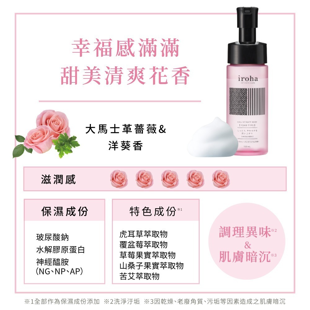 【官方直營】日本iroha 依柔華私密沐浴乳 泡沫 佛手柑 柑橘 薔薇 草本 現貨 弱酸性 保濕 膠原蛋白 玻尿酸-細節圖5
