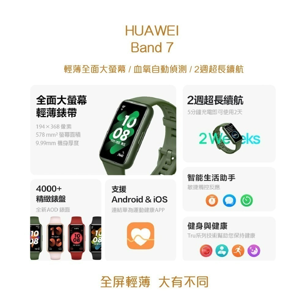 【贈紓壓小物】HUAWEI Band 7 (台灣公司貨)-細節圖3