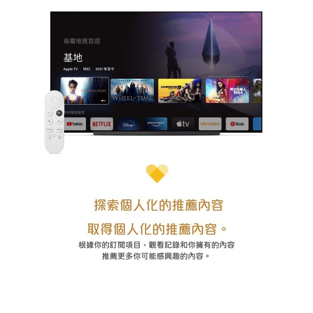 Google原廠 Chromecast with Google TV 4K電視盒(支援Netflix.Disney+)-細節圖8