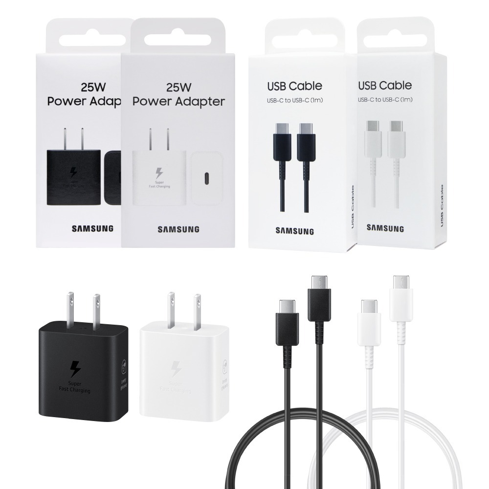 Samsung 三星 原廠新款T2510 25W快充旅充 + DA705 3A 雙Type C線 1m【台灣盒裝組】-細節圖2