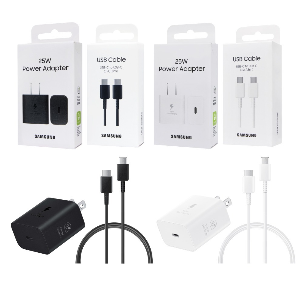 Samsung 三星 原廠新款T2510 25W快充旅充 + DX310 3A 雙Type C線 1.8m【台灣盒裝組】-細節圖2