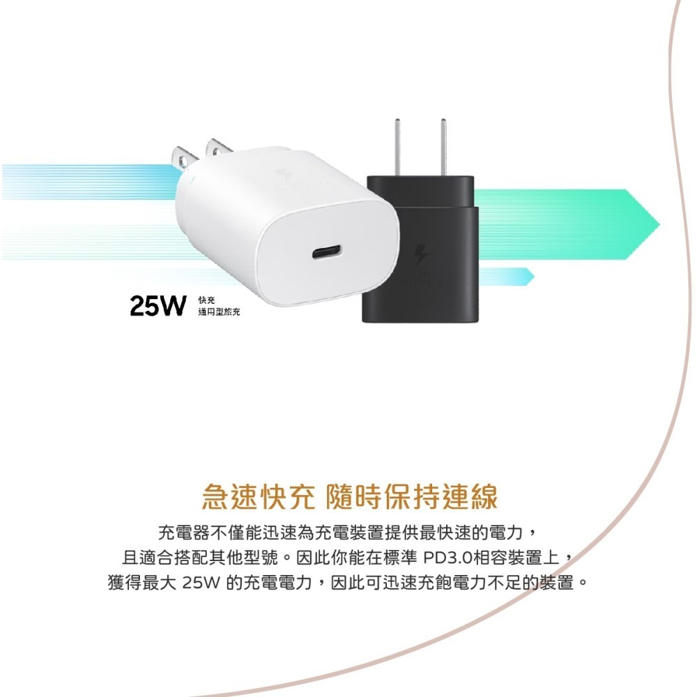 SAMSUNG原廠盒裝 25W Type C快充旅充頭【適用S24&S23系列】EP-TA800-細節圖8