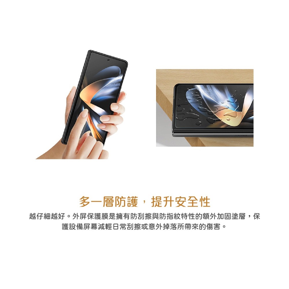 Samsung 三星 台灣原廠盒裝 Galaxy Z Fold4 封面螢幕保護貼【內附原廠2片保護貼】UF93P-細節圖7