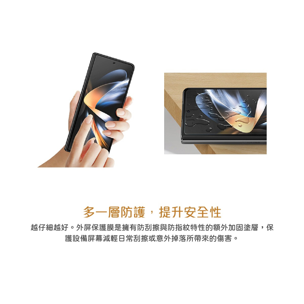 SAMSUNG Galaxy Z Fold4 原廠封面螢幕保護貼-透明-細節圖7