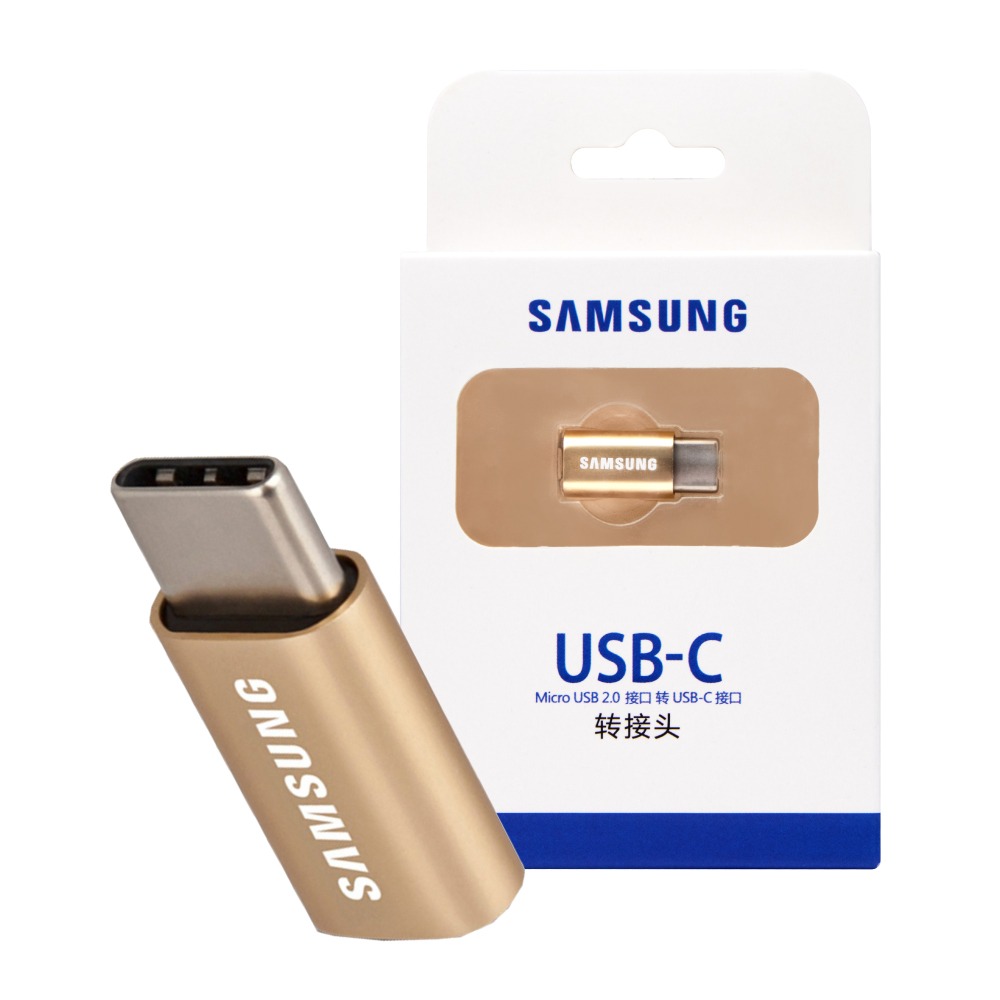 SAMSUNG 三星盒裝 Micro USB to Type C 轉接器 - 金 (GD600AY)-細節圖2