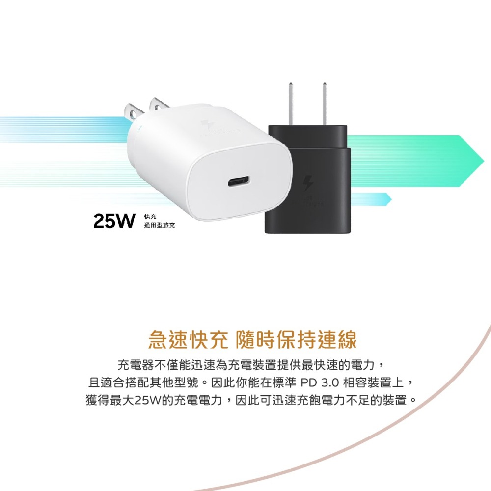 SAMSUNG原廠 EP-TA800 25W Type C快充旅充頭 - 適用Z Fold5/Flip5 (台灣公司貨)-細節圖7
