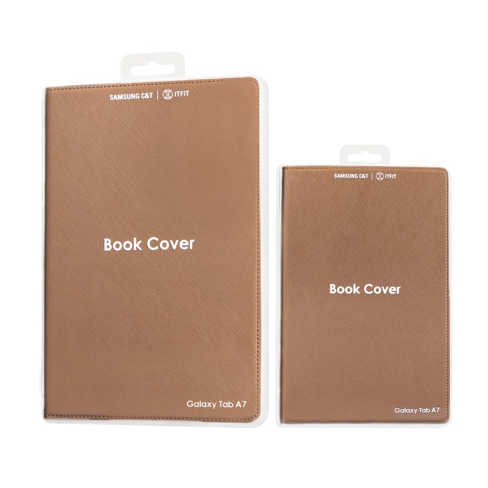 Samsung 三星台灣原廠盒裝 ITFIT Galaxy Tab A7 書本式保護殼 -棕 【T500 / T505】-細節圖2