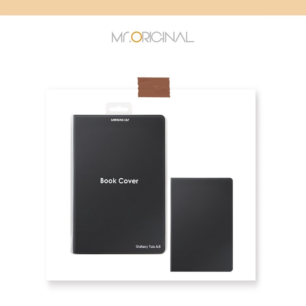 SAMSUNG C&T ITFIT Galaxy Tab A8 X200/X205適用 原廠書本式保護殼 - 黑-細節圖3