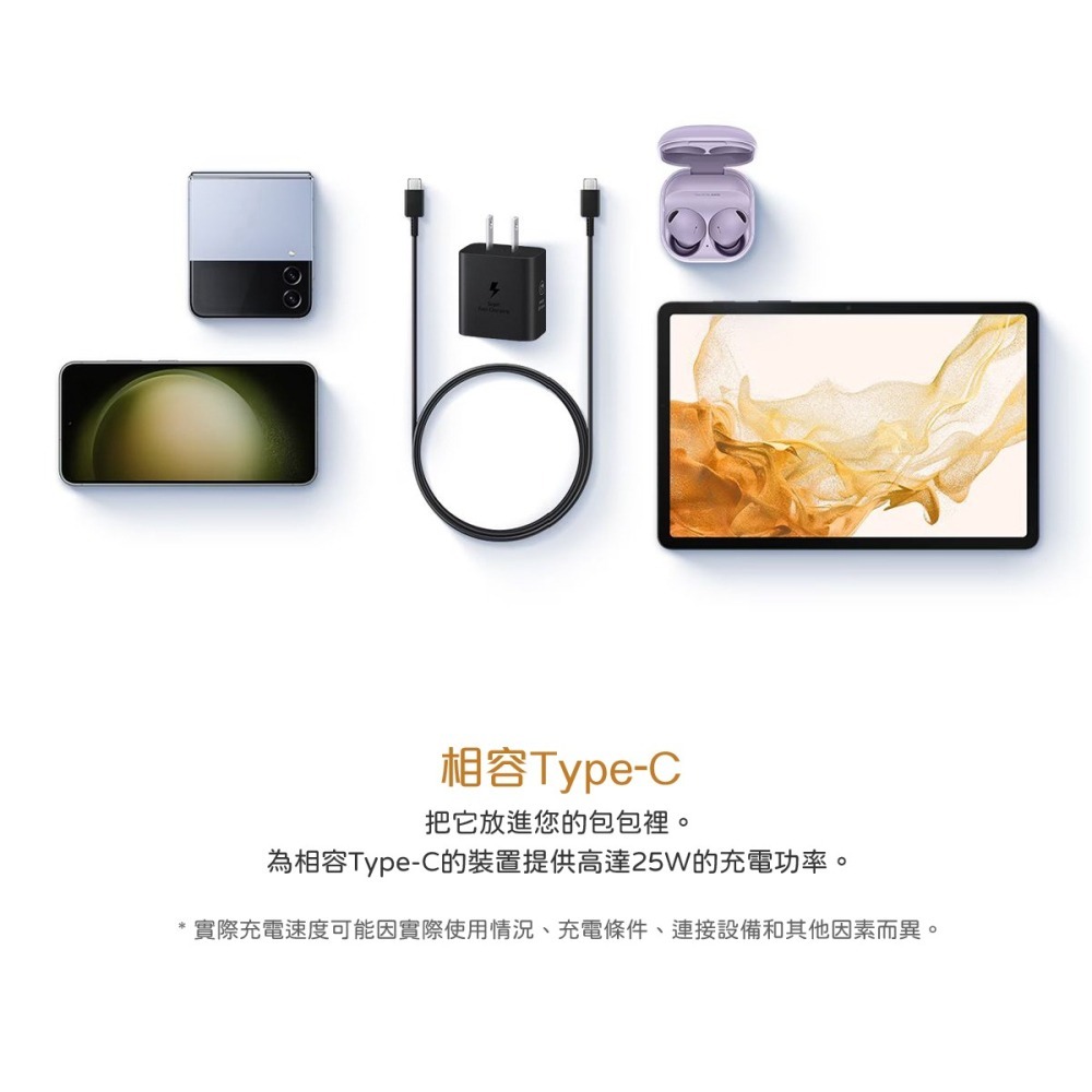SAMSUNG 原廠25W新款 PD 3.0 超快充充電器 Type C EP-T2510 (台灣公司貨)-細節圖10