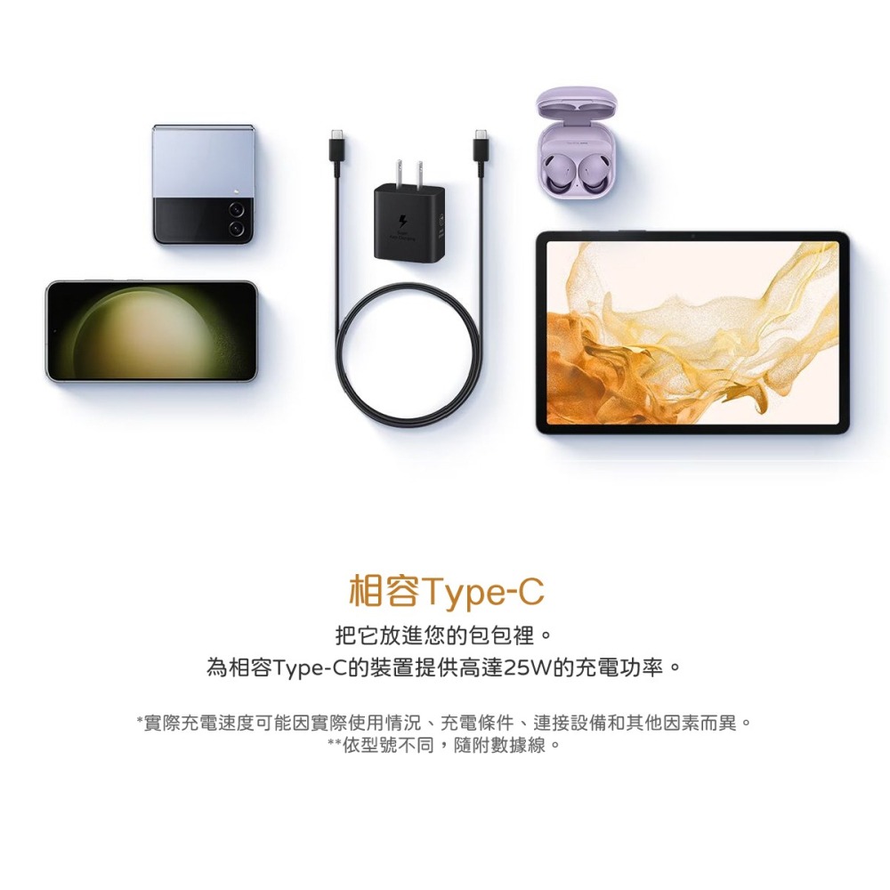 SAMSUNG原廠 25W新款 超快充旅充組EP-T2510/ 含充電器+雙Type C線 (公司貨)-細節圖8