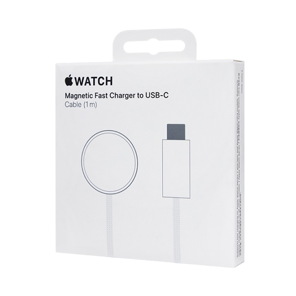 Apple 原廠盒裝編織 Watch磁性快速充電器 對 USB-C連接線-1M【A2515】Apple Watch系列-細節圖2