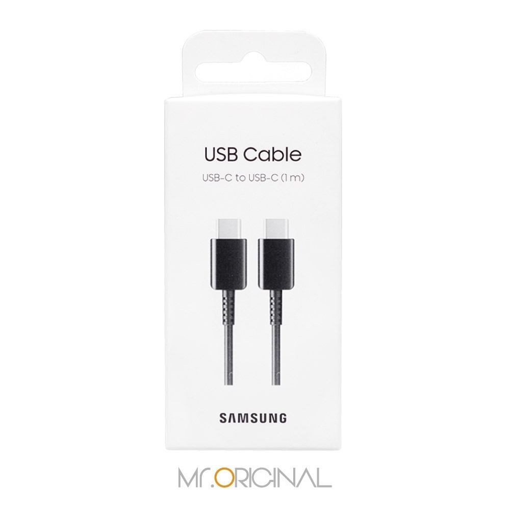 SAMSUNG 原廠盒裝 A系列 雙 Type-C 充電線 - 黑【3A,1m】EP-DA705-細節圖3