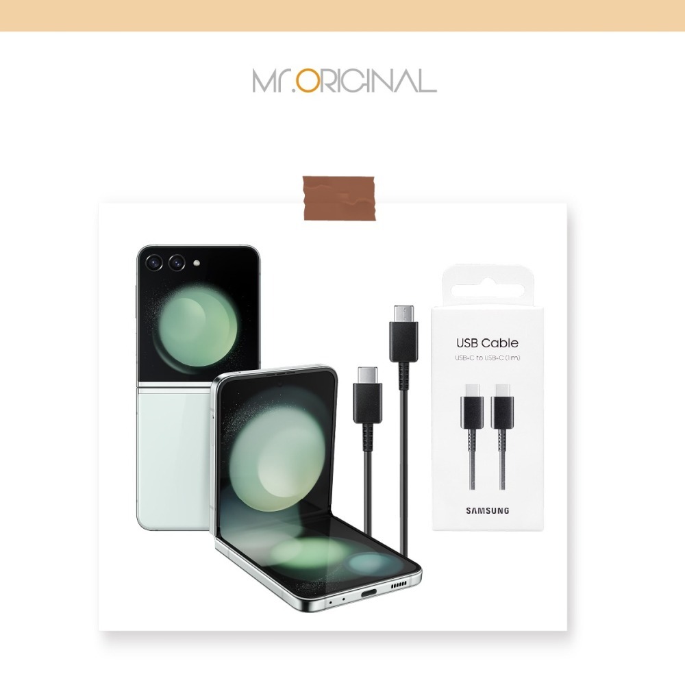 SAMSUNG 原廠盒裝 Z Fold7 Filp7系列 雙 Type-C 充電線 - 黑【3A,1m】EP-DA705-細節圖4