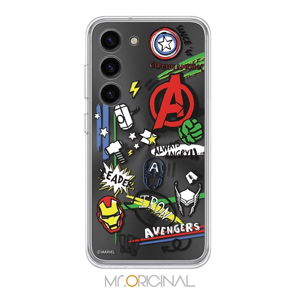 Samsung 三星 台灣原廠盒裝 Marvel 聯名背板 S911【適用 Galaxy S23 邊框背蓋兩用保護殼】-細節圖3