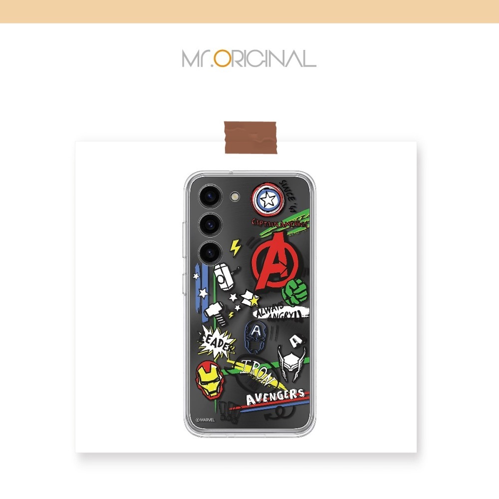 Samsung 三星 台灣原廠盒裝 Marvel 聯名背板 S911【適用 Galaxy S23 邊框背蓋兩用保護殼】-細節圖7