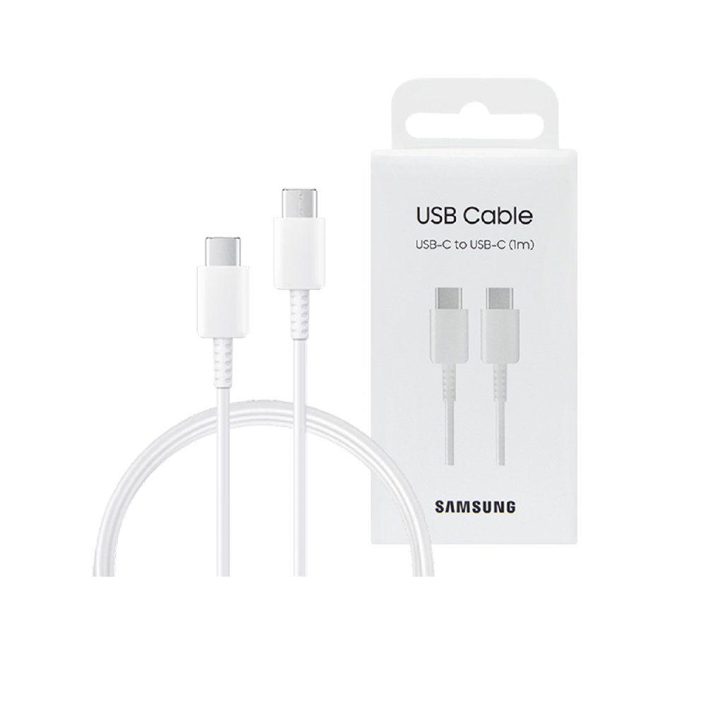 SAMSUNG 原廠盒裝 S25 S24系列 雙 Type-C 充電線 - 白【3A,1m】EP-DA705-細節圖9