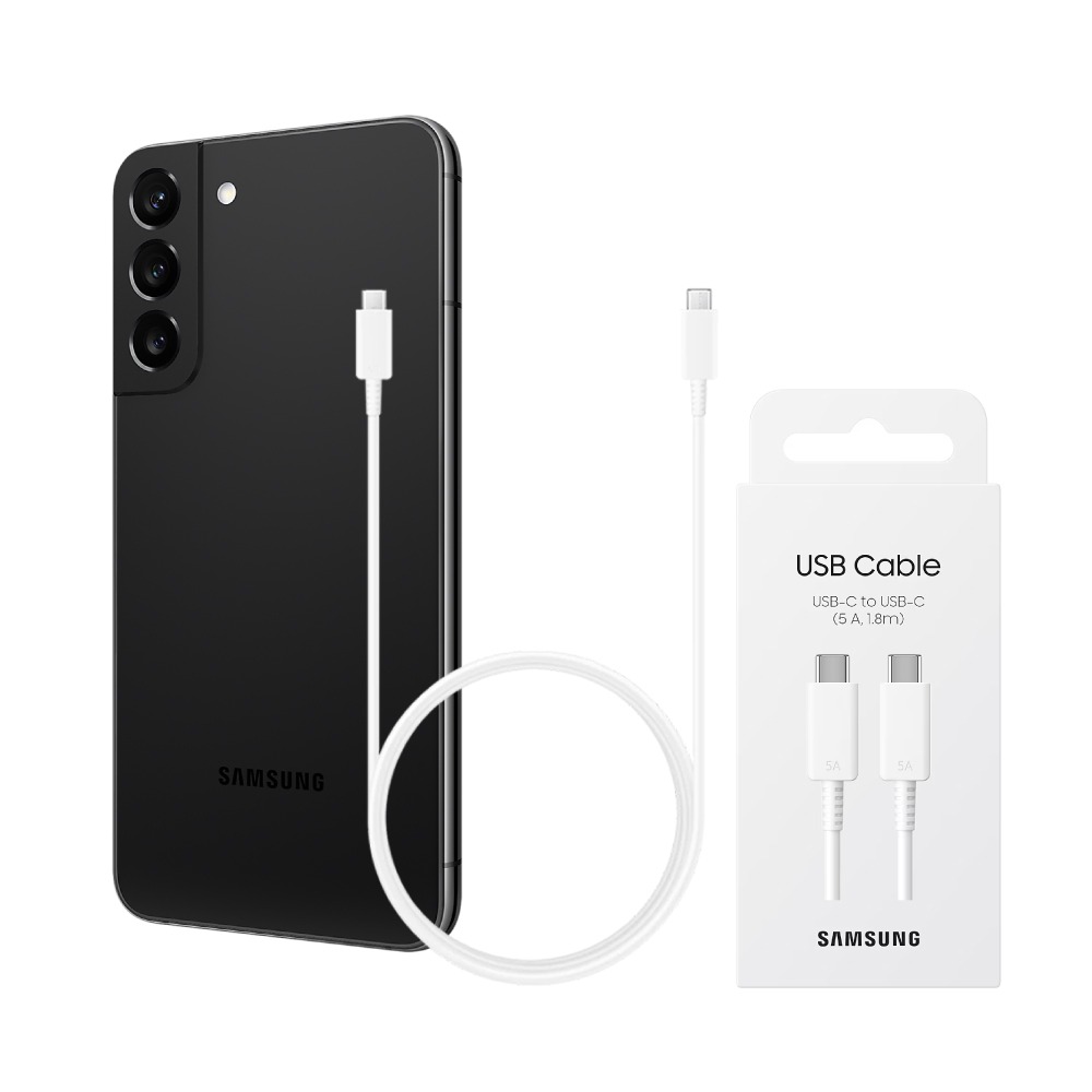 SAMSUNG 原廠盒裝 S25 S24系列 雙 Type-C 充電線 - 白【5A,1.8m】EP-DX510-細節圖2