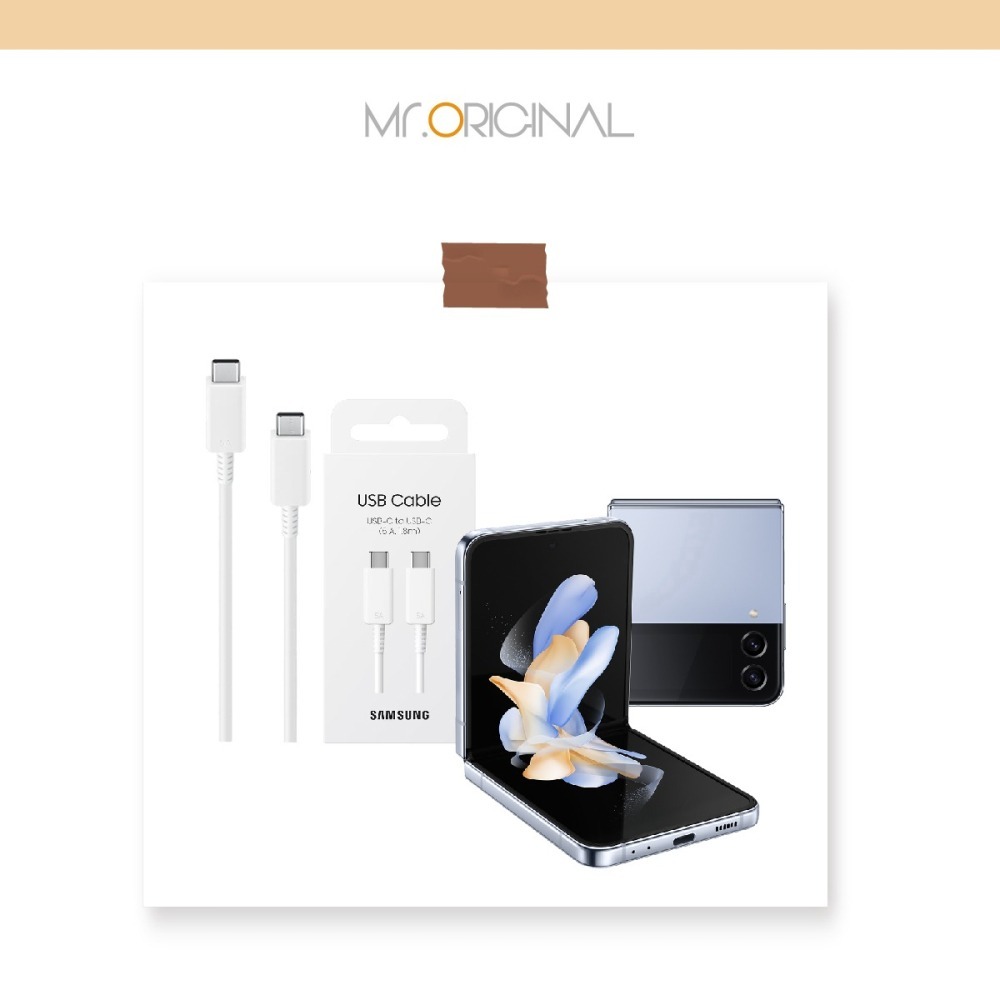 SAMSUNG 原廠盒裝 Z Fold7 Filp7系列 雙 Type-C 充電線【5A,1.8m】EP-DX510-細節圖6