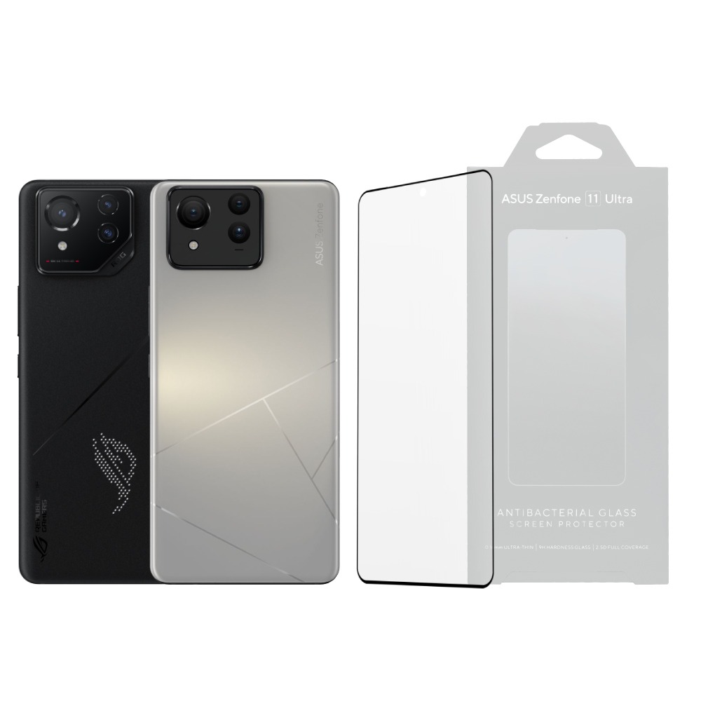 ASUS 台灣原廠盒裝 ROG Phone 8 / 7 / 6系列 & Zenfone 11 Ultra 抗菌玻璃保護貼-細節圖2