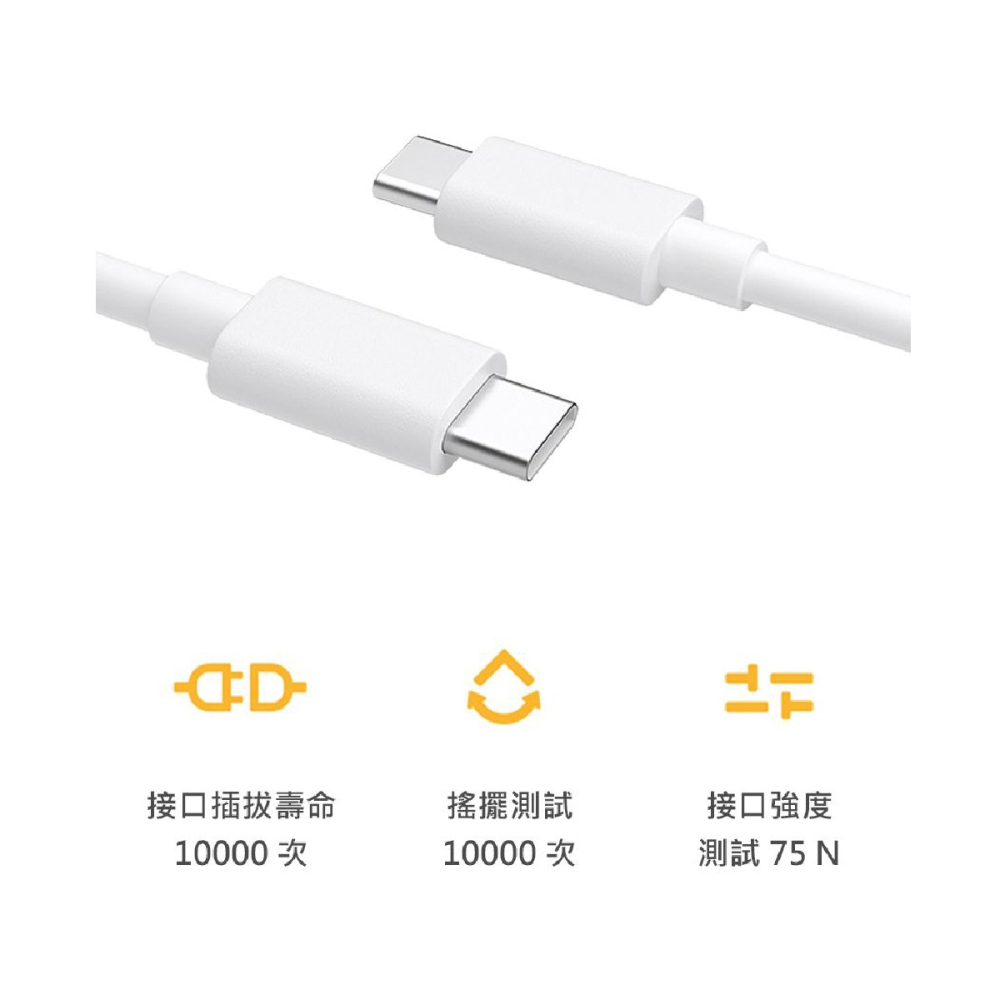 OPPO 原廠 Reno/A系列 DL149 8A SuperVOOC 雙Type-C 超級閃充充電線 (盒裝)-細節圖7