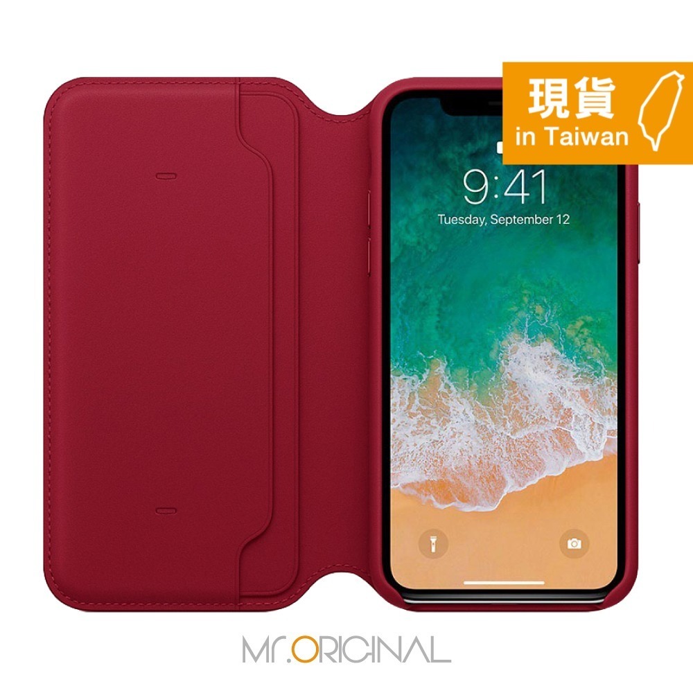 Apple 原廠 iPhone X Leather Folio 皮革雙面夾 (台灣公司貨)-細節圖5