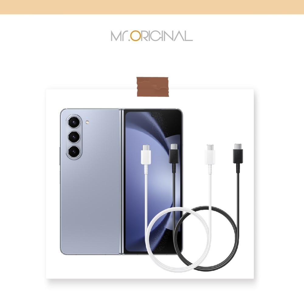 SAMSUNG 三星製造 Type C to Type C 快充充電線1M_支援Z Fold7 Flip7 (袋裝)-細節圖6