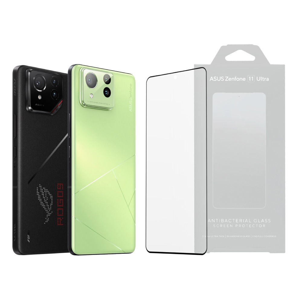 ASUS 台灣原廠盒裝 ROG Phone 9 / 9 Pro & Zenfone 11 Ultra 抗菌玻璃保護貼-細節圖2