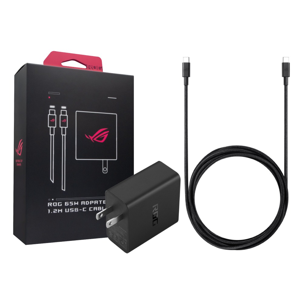 ASUS 台灣原廠盒裝 ROG 65W 快充充電組 (內含65W快充充電器+USB-C線1.2M)-細節圖2