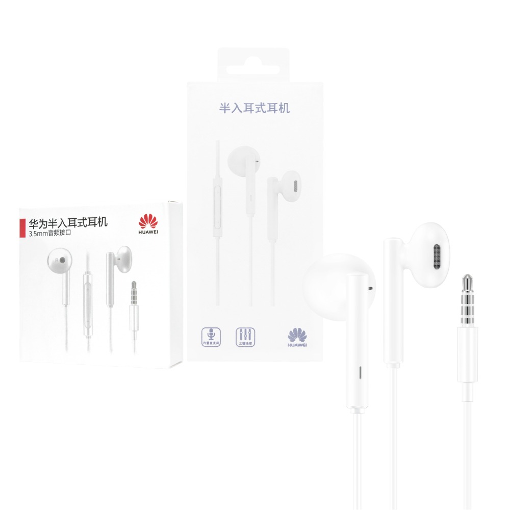 HUAWEI華為 半入耳式線控耳機 - 白色【3.5mm接口 / 原廠盒裝】AM115-細節圖2