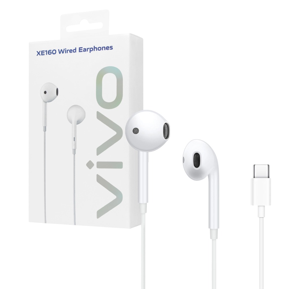 VIVO 半入耳式 線控耳機 - 白色【Type-C接口 / 原廠盒裝】XE160-細節圖2