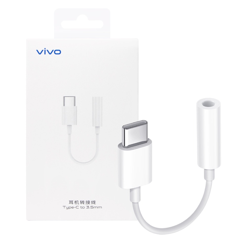 VIVO 原廠盒裝 Type C to 3.5mm 耳機轉接線 (白色)-細節圖2