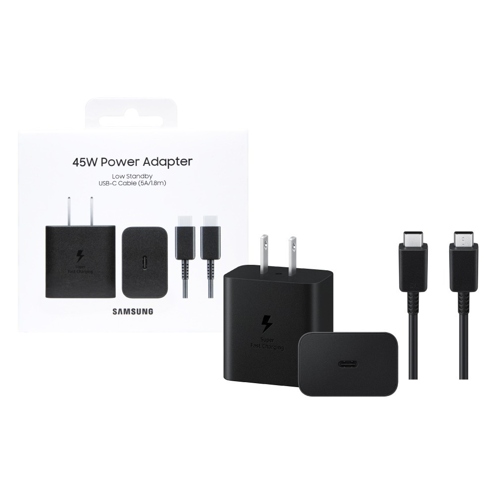 SAMSUNG原廠新款 45W超快充頭+5A 雙Type C線組1.8m / 支援Z摺疊系列【盒裝組合】T4511-細節圖2