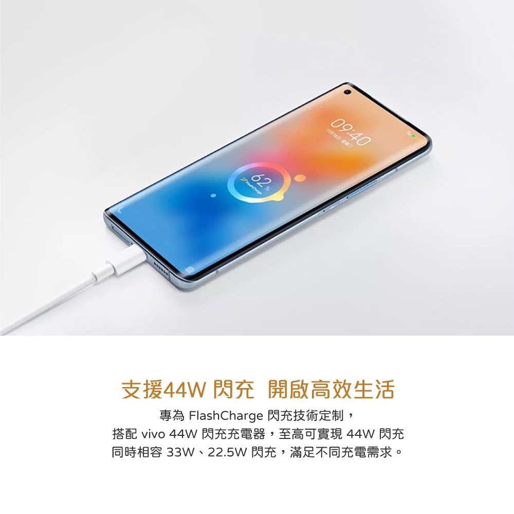 【VIVO 原廠密封裝】4A Type-C 閃充充電線 (支援44W閃充)-細節圖8