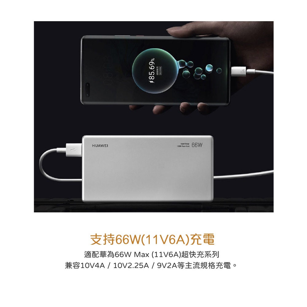 HUAWEI華為 CC790 原廠盒裝 USB-A to Type-C 超級快充充電線 - 6A (1m)-細節圖8