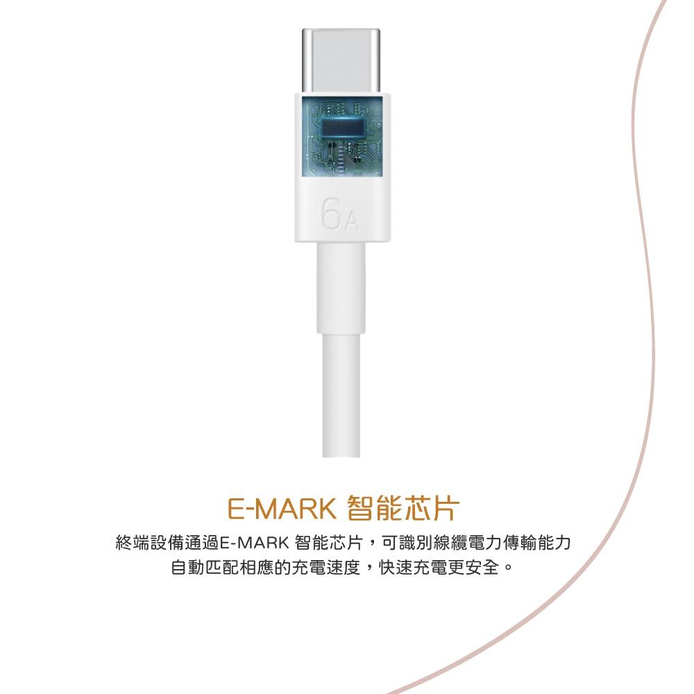 HUAWEI華為 CC800 原廠盒裝 Type-C to Type-C 超級快充充電線 - 6A (1.8m)-細節圖8