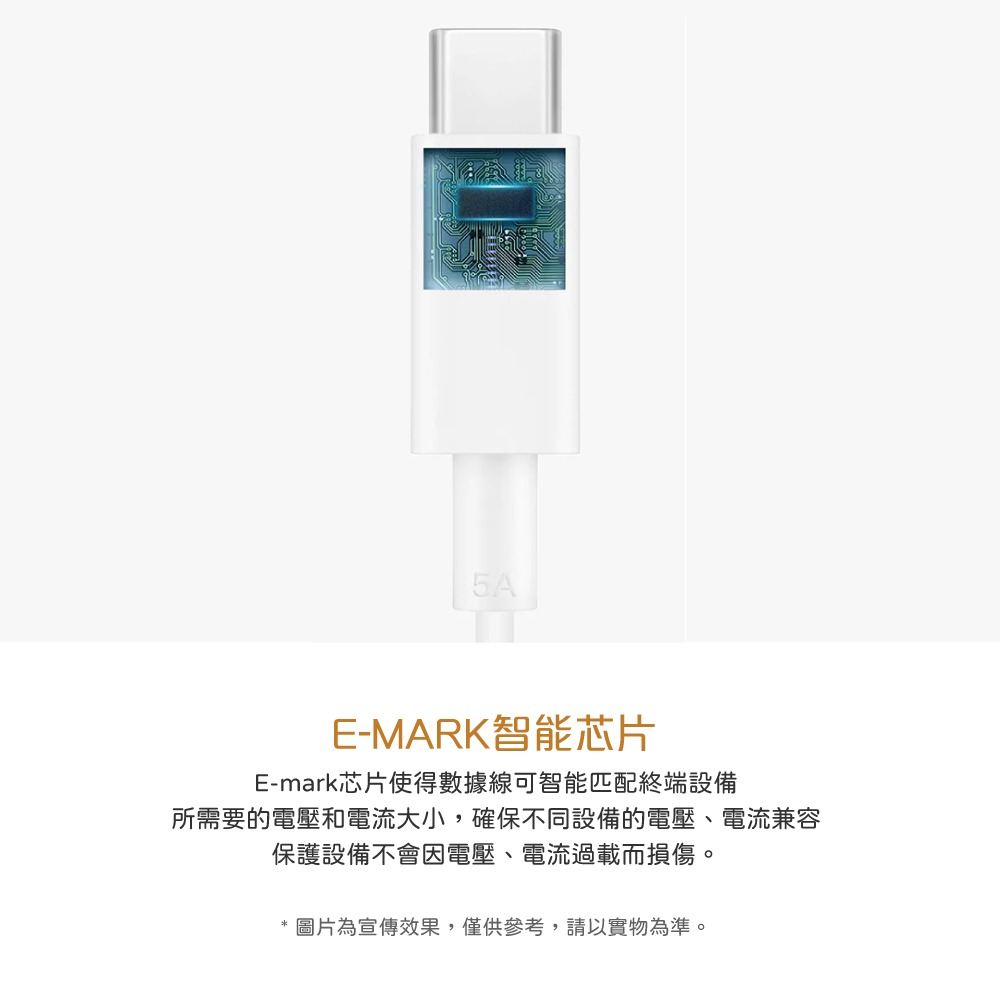 HUAWEI華為 CP43 原廠盒裝 Type-C to Type-C 超級快充充電線 - 5A (1m)-細節圖8