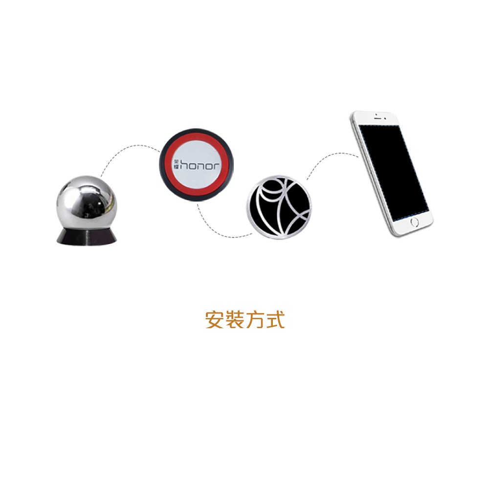 HONOR榮耀 磁吸式車用支架-黑色【原廠盒裝】-細節圖7