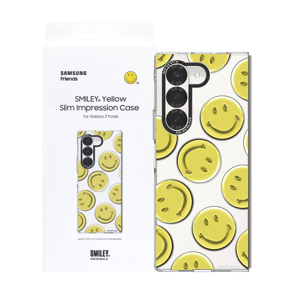 SAMSUNG 原廠盒裝 Galaxy Z Fold6 Smiley 聯名保護殼_Yellow黃(GP-FPF956)-細節圖2